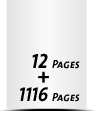  4 Seiten Buchdeckenbezug  4 Seiten Vorsatz 1116 Seiten Buchblock  4 Seiten Nachsatz Vorsatz & Nachsatz unbedruckt