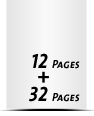  4 Seiten Buchdeckenbezug  4 Seiten Vorsatz 32 Seiten Buchblock  4 Seiten Nachsatz Vorsatz & Nachsatz bedruckt