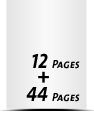  4 Seiten Buchdeckenbezug  4 Seiten Vorsatz 44 Seiten Buchblock  4 Seiten Nachsatz Vorsatz & Nachsatz bedruckt