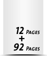  4 pagina’s  boek bindmateriaal  4 pagina’s voorblad 92 pagina’s Boek Blok  4 pagina’s nablad voorblad & nablad blank