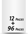  4 pagina’s  boek bindmateriaal  4 pagina’s voorblad 96 pagina’s Boek Blok  4 pagina’s nablad voorblad & nablad blank