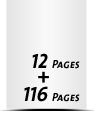  4 pagina’s  boek bindmateriaal  4 pagina’s voorblad 116 pagina’s Boek Blok  4 pagina’s nablad voorblad & nablad blank