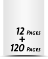  4 Seiten Buchdeckenbezug  4 Seiten Vorsatz 120 Seiten Buchblock  4 Seiten Nachsatz Vorsatz & Nachsatz unbedruckt