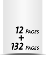 4 pagina’s  boek bindmateriaal  4 pagina’s voorblad 132 pagina’s Boek Blok  4 pagina’s nablad voorblad & nablad blank
