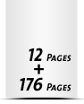  4 pagina’s  boek bindmateriaal  4 pagina’s voorblad 176 pagina’s Boek Blok  4 pagina’s nablad voorblad & nablad blank