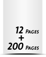  4 pagina’s  boek bindmateriaal  4 pagina’s voorblad 200 pagina’s Boek Blok  4 pagina’s nablad voorblad & nablad blank