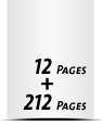  4 pagina’s  boek bindmateriaal  4 pagina’s voorblad 212 pagina’s Boek Blok  4 pagina’s nablad voorblad & nablad blank