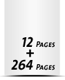  4 pagina’s  boek bindmateriaal  4 pagina’s voorblad 264 pagina’s Boek Blok  4 pagina’s nablad voorblad & nablad blank
