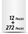  4 pagina’s  boek bindmateriaal  4 pagina’s voorblad 272 pagina’s Boek Blok  4 pagina’s nablad voorblad & nablad blank