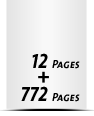  8 Seiten Schutzumschlag  4 Seiten Buchdeckel  4 Seiten Vorsatz 772 Seiten Buchblock  4 Seiten Nachsatz Vorsatz & Nachsatz bedruckt