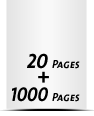  8 Seiten Schutzumschlag  4 Seiten Buchdeckel  4 Seiten Vorsatz 1000 Seiten Buchblock  4 Seiten Nachsatz Vorsatz & Nachsatz bedruckt