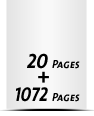  8 Seiten Schutzumschlag  4 Seiten Buchdeckel Buchdeckel unbedruckt  4 Seiten Vorsatz 1072 Seiten Buchblock  4 Seiten Nachsatz Vorsatz & Nachsatz bedruckt