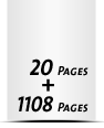  8 Seiten Schutzumschlag  4 Seiten Buchdeckel Buchdeckel unbedruckt  4 Seiten Vorsatz 1108 Seiten Buchblock  4 Seiten Nachsatz Vorsatz & Nachsatz unbedruckt