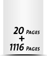  8 Seiten Schutzumschlag  4 Seiten Buchdeckel Buchdeckel unbedruckt  4 Seiten Vorsatz 1116 Seiten Buchblock  4 Seiten Nachsatz Vorsatz & Nachsatz bedruckt