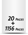  8 Seiten Schutzumschlag  4 Seiten Buchdeckel Buchdeckel unbedruckt  4 Seiten Vorsatz 1156 Seiten Buchblock  4 Seiten Nachsatz Vorsatz & Nachsatz bedruckt