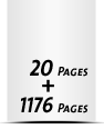  8 Seiten Schutzumschlag  4 Seiten Buchdeckel Buchdeckel unbedruckt  4 Seiten Vorsatz 1176 Seiten Buchblock  4 Seiten Nachsatz Vorsatz & Nachsatz unbedruckt