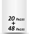  8 Seiten Schutzumschlag  4 Seiten Buchdeckel Buchdeckel unbedruckt  4 Seiten Vorsatz 48 Seiten Buchblock  4 Seiten Nachsatz Vorsatz & Nachsatz bedruckt