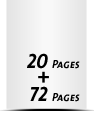  8 Seiten Schutzumschlag  4 Seiten Buchdeckel Buchdeckel unbedruckt  4 Seiten Vorsatz 72 Seiten Buchblock  4 Seiten Nachsatz Vorsatz & Nachsatz bedruckt