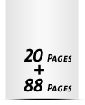  8 Seiten Schutzumschlag  4 Seiten Buchdeckel Buchdeckel unbedruckt  4 Seiten Vorsatz 88 Seiten Buchblock  4 Seiten Nachsatz Vorsatz & Nachsatz unbedruckt