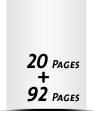  8 Seiten Schutzumschlag  4 Seiten Buchdeckel Buchdeckel unbedruckt  4 Seiten Vorsatz 92 Seiten Buchblock  4 Seiten Nachsatz Vorsatz & Nachsatz unbedruckt
