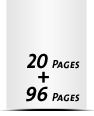  8 Seiten Schutzumschlag  4 Seiten Buchdeckel Buchdeckel unbedruckt  4 Seiten Vorsatz 96 Seiten Buchblock  4 Seiten Nachsatz Vorsatz & Nachsatz bedruckt