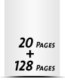  8 Seiten Schutzumschlag  4 Seiten Buchdeckel Buchdeckel unbedruckt  4 Seiten Vorsatz 128 Seiten Buchblock  4 Seiten Nachsatz Vorsatz & Nachsatz bedruckt