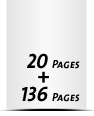  8 Seiten Schutzumschlag  4 Seiten Buchdeckel Buchdeckel unbedruckt  4 Seiten Vorsatz 136 Seiten Buchblock  4 Seiten Nachsatz Vorsatz & Nachsatz bedruckt
