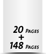  8 Seiten Schutzumschlag  4 Seiten Buchdeckel Buchdeckel unbedruckt  4 Seiten Vorsatz 148 Seiten Buchblock  4 Seiten Nachsatz Vorsatz & Nachsatz bedruckt