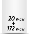  8 Seiten Schutzumschlag  4 Seiten Buchdeckel Buchdeckel unbedruckt  4 Seiten Vorsatz 172 Seiten Buchblock  4 Seiten Nachsatz Vorsatz & Nachsatz unbedruckt