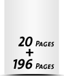  8 Seiten Schutzumschlag  4 Seiten Buchdeckel Buchdeckel unbedruckt  4 Seiten Vorsatz 196 Seiten Buchblock  4 Seiten Nachsatz Vorsatz & Nachsatz bedruckt