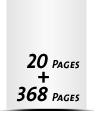  8 Seiten Schutzumschlag  4 Seiten Buchdeckel Buchdeckel unbedruckt  4 Seiten Vorsatz 368 Seiten Buchblock  4 Seiten Nachsatz Vorsatz & Nachsatz unbedruckt