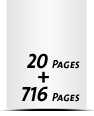  8 Seiten Schutzumschlag  4 Seiten Buchdeckel Buchdeckel unbedruckt  4 Seiten Vorsatz 716 Seiten Buchblock  4 Seiten Nachsatz Vorsatz & Nachsatz unbedruckt