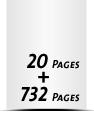  8 Seiten Schutzumschlag  4 Seiten Buchdeckel Buchdeckel unbedruckt  4 Seiten Vorsatz 732 Seiten Buchblock  4 Seiten Nachsatz Vorsatz & Nachsatz bedruckt