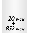  8 Seiten Schutzumschlag  4 Seiten Buchdeckel Buchdeckel unbedruckt  4 Seiten Vorsatz 852 Seiten Buchblock  4 Seiten Nachsatz Vorsatz & Nachsatz unbedruckt