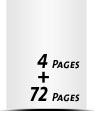 4 Seiten Umschlag 72 Seiten Buchblock Rotationsoffset & Bogenoffset