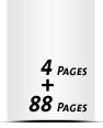 4 Seiten Umschlag 88 Seiten Buchblock Rotationsoffset & Bogenoffset