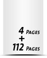 4 Seiten Umschlag 112 Seiten Buchblock Rotationsoffset & Bogenoffset