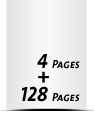 4 Seiten Umschlag 128 Seiten Buchblock Rotationsoffset & Bogenoffset