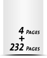 4 Seiten Umschlag 232 Seiten Buchblock Rollenoffset & Bogenoffset