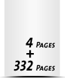 Hardcover Broschüren bedrucken  ½ A4 (105x297mm) Papier-Buchdeckenbezug 332 Seiten Buchblock (166 beidseitig bedruckte Blätter)