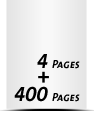 Hardcover Broschüren bedrucken  ½ A4 (105x297mm) 400 Seiten (200 beidseitig bedruckte Blätter)