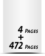 Hardcover Broschüren bedrucken  A6 (105x148mm) Papier-Buchdeckenbezug 472 Seiten Buchblock (236 beidseitig bedruckte Blätter)