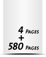 Hardcover Broschüren bedrucken  A6 (105x148mm) Papier-Buchdeckenbezug 580 Seiten Buchblock (290 beidseitig bedruckte Blätter)