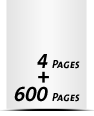Hardcover Kataloge drucken  A4 (210x297mm) Papier-Buchdeckenbezug 600 Seiten Buchblock (300 beidseitig bedruckte Blätter)