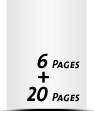  4-seitiges Deck-Blatt und  2-seitiges Schluss-Blatt 20 Seiten Inhalt (10 beidseitig bedruckte Blätter)