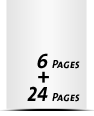  4-seitiges Deckblatt und  2-seitiges Schlussblatt 24 Seiten Inhalt (12 beidseitig bedruckte Blätter)
