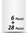  4-seitiges Deck-Blatt und  2-seitiges Schluss-Blatt 28 Seiten Inhalt (14 beidseitig bedruckte Blätter)