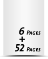 6 Seiten Umschlag (1 Ausklappseite) 52 Seiten Buchblock