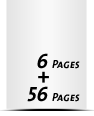 6 Seiten Umschlag (1 Ausklappseite) 56 Seiten Buchblock