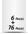  4-seitiges Deckblatt und  2-seitiges Schlussblatt 76 Seiten Inhalt (38 beidseitig bedruckte Blätter)